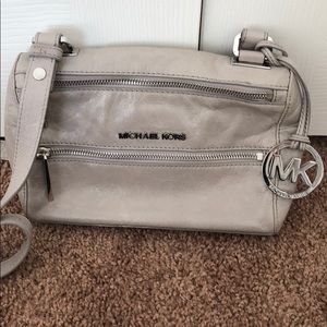 Faux gray Michel kors crossbody purse